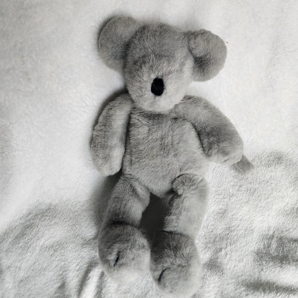 Vintage Mouse Dog Gray 14" Plush Stuffed Animal Manhattan Toy Company 1987 RARE